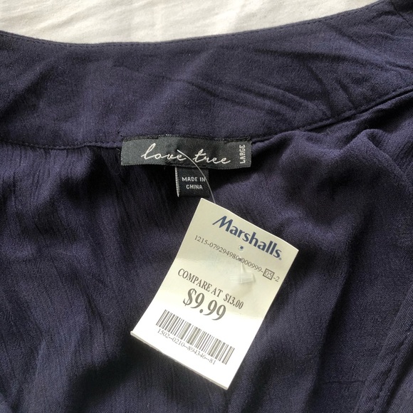 cap sleeve tie front crop top with embroidering - Picture 2 of 2